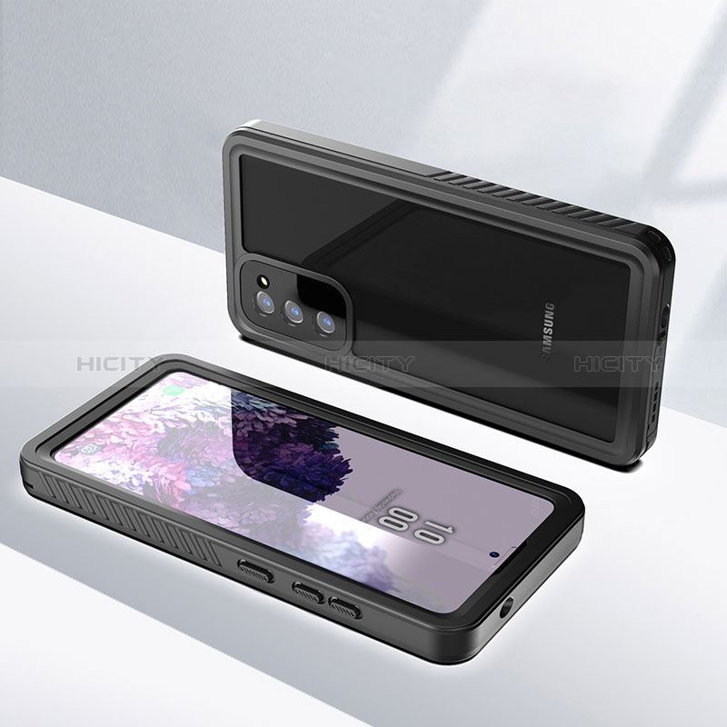 Custodia Impermeabile Silicone e Plastica Opaca Waterproof Cover 360 Gradi W02 per Samsung Galaxy S20 FE 5G Nero