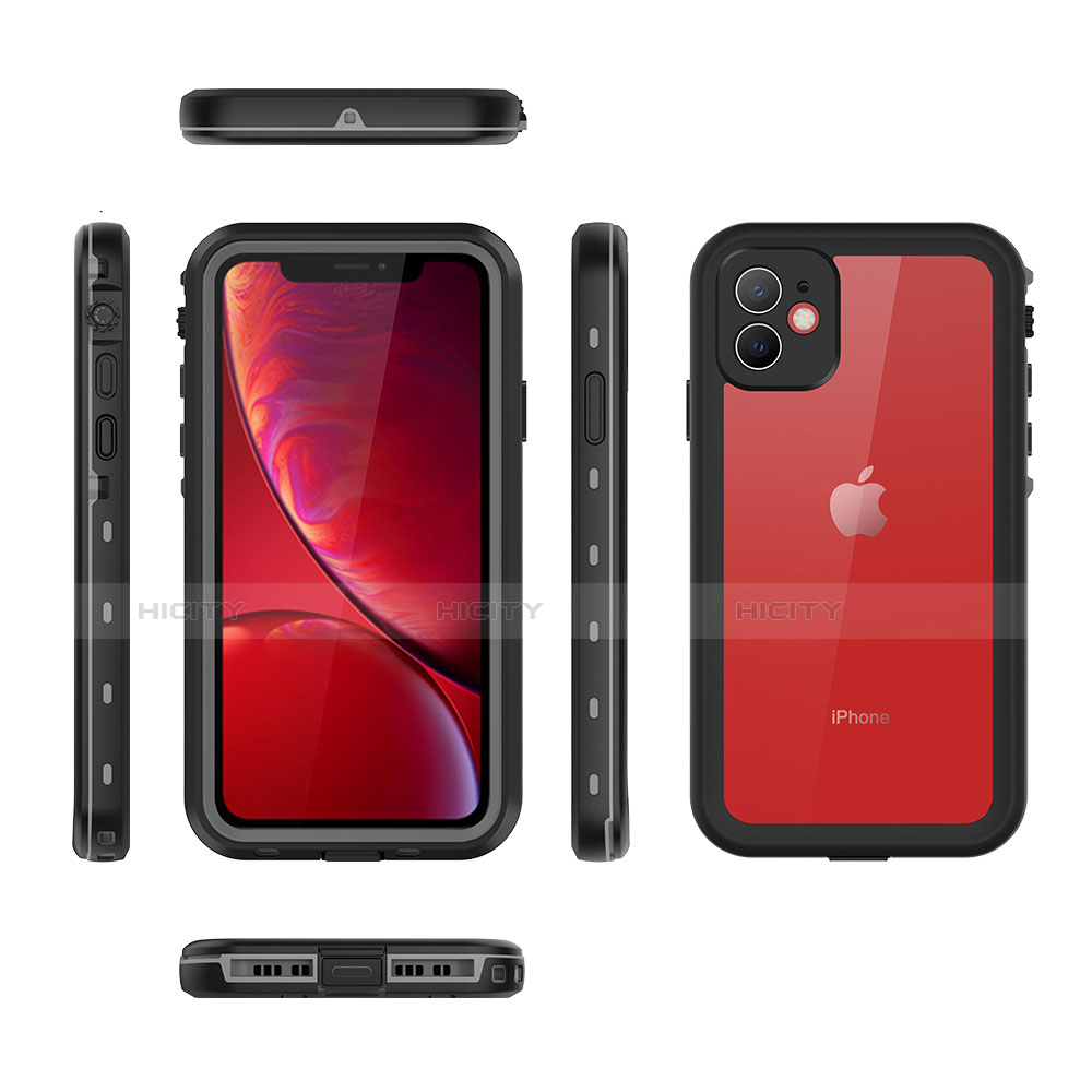 Custodia Impermeabile Silicone e Plastica Opaca Waterproof Cover 360 Gradi W03 per Apple iPhone 11