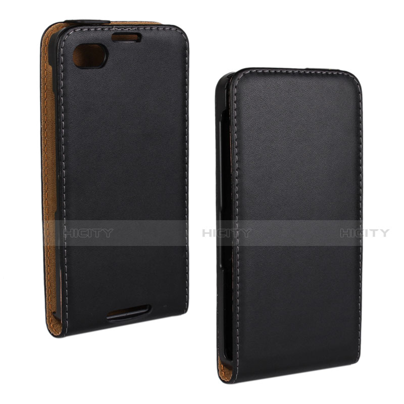 Custodia In Pelle Flip per Blackberry Q10 Nero