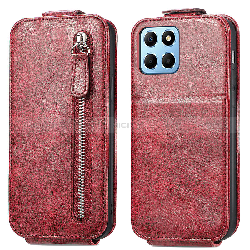 Custodia In Pelle Flip per Huawei Honor 70 Lite 5G Rosso