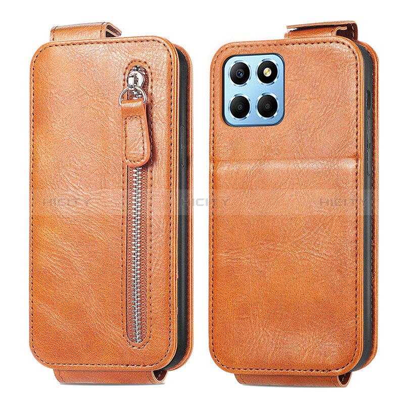 Custodia In Pelle Flip per Huawei Honor X6 Marrone