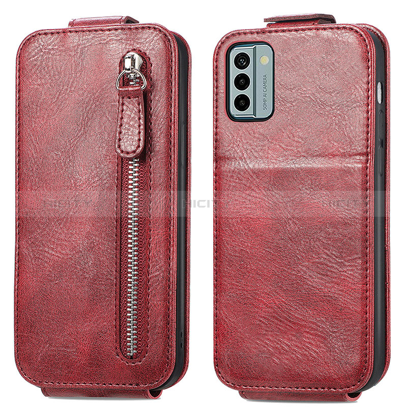 Custodia In Pelle Flip per Nokia G22 Rosso