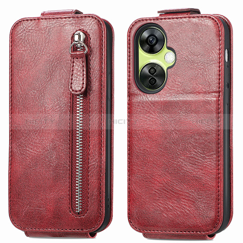 Custodia In Pelle Flip per OnePlus Nord CE 3 5G Rosso