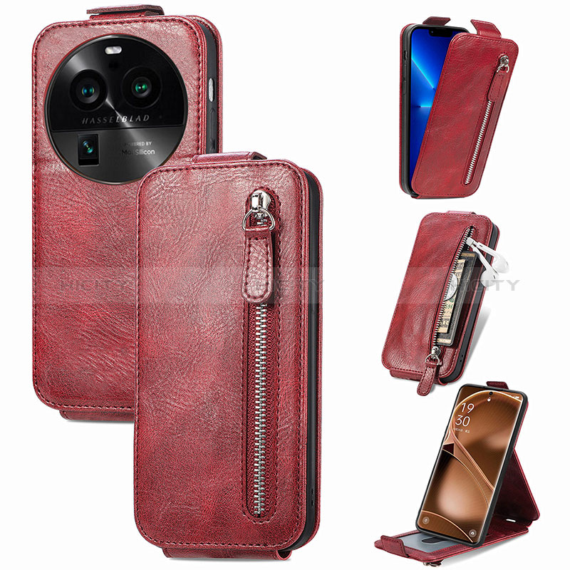 Custodia In Pelle Flip per Oppo Find X6 Pro 5G