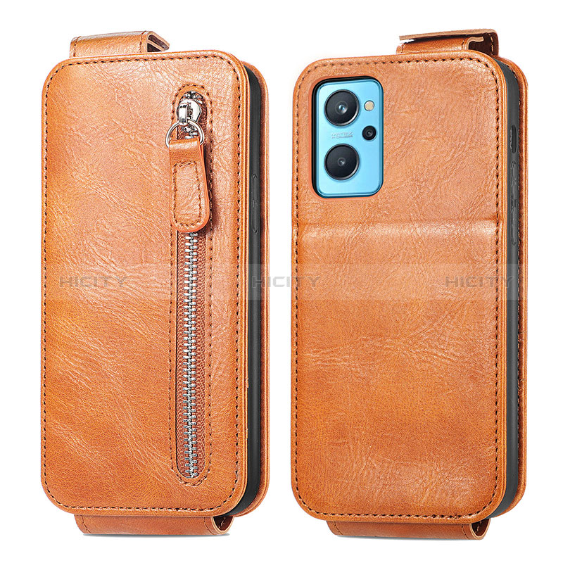 Custodia In Pelle Flip per Oppo K10 4G Marrone