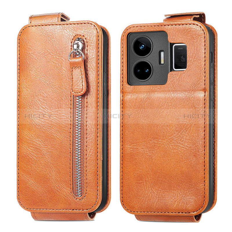 Custodia In Pelle Flip per Realme GT Neo6 5G Marrone