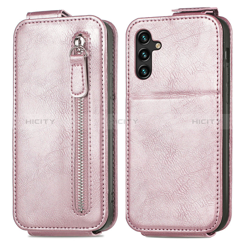 Custodia In Pelle Flip per Samsung Galaxy A04s Oro Rosa