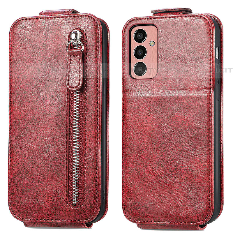 Custodia In Pelle Flip per Samsung Galaxy M13 4G Rosso