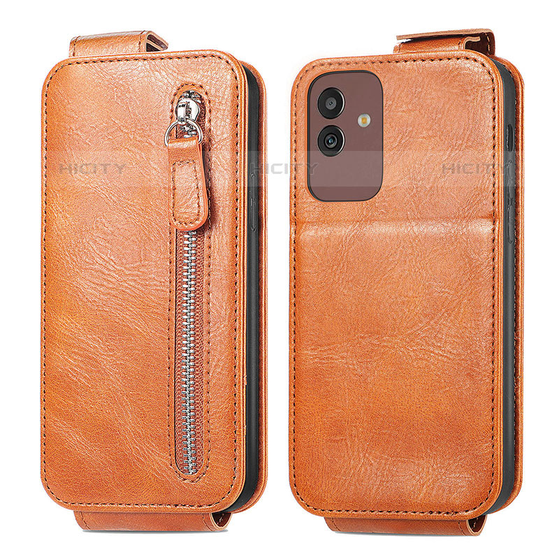 Custodia In Pelle Flip per Samsung Galaxy M13 5G Marrone