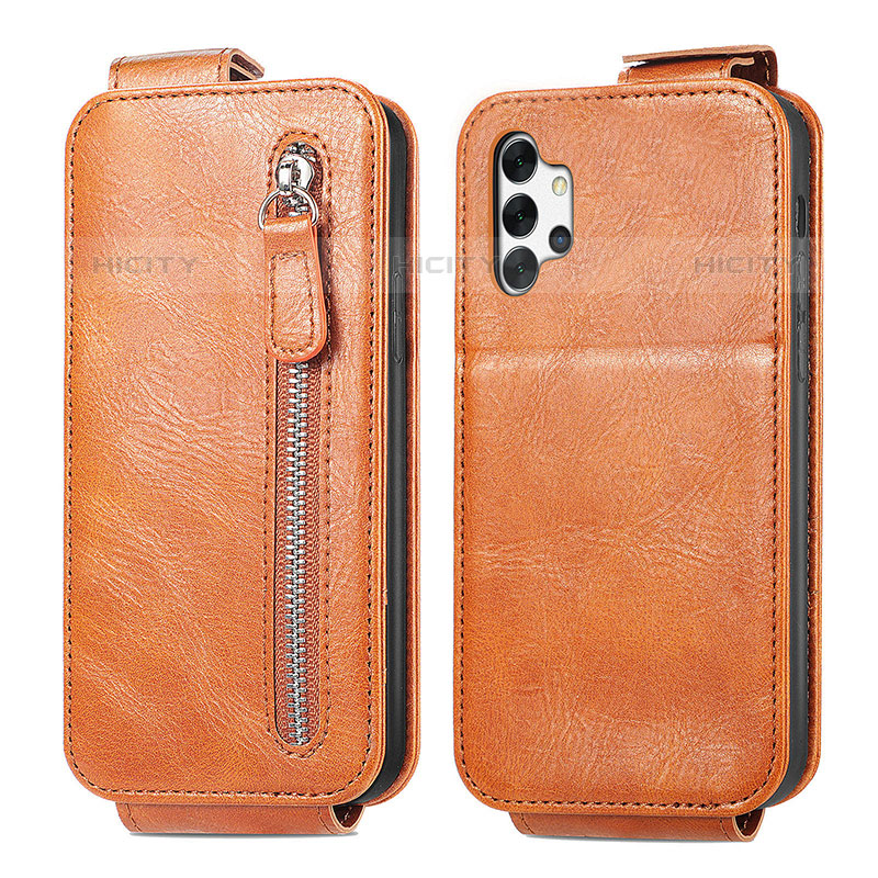 Custodia In Pelle Flip per Samsung Galaxy M32 5G Marrone