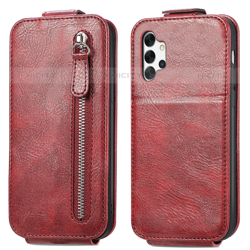 Custodia In Pelle Flip per Samsung Galaxy M32 5G Rosso