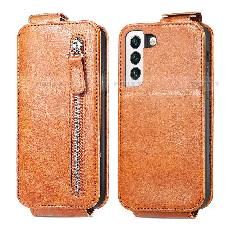 Custodia In Pelle Flip per Samsung Galaxy S21 FE 5G Marrone