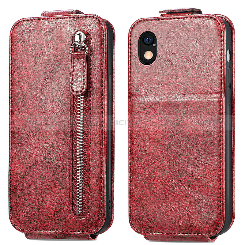 Custodia In Pelle Flip per Sony Xperia Ace III Rosso