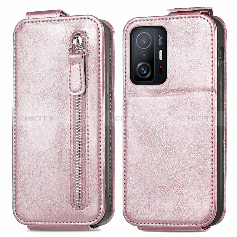 Custodia In Pelle Flip per Xiaomi Mi 11T 5G Oro Rosa