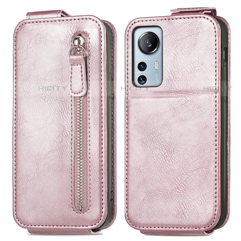 Custodia In Pelle Flip per Xiaomi Mi 12X 5G Oro Rosa