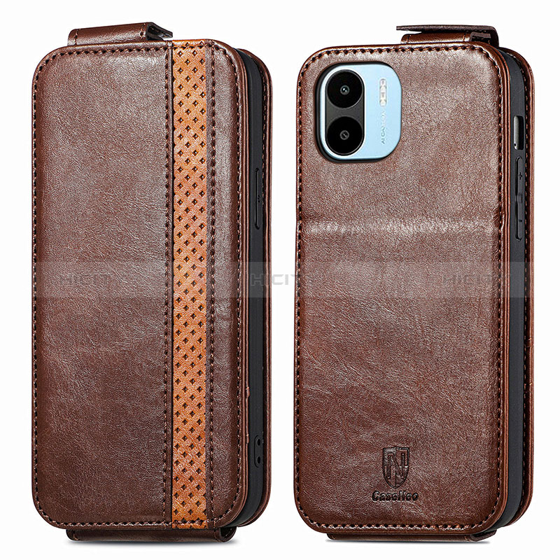 Custodia In Pelle Flip per Xiaomi Poco C50 Marrone