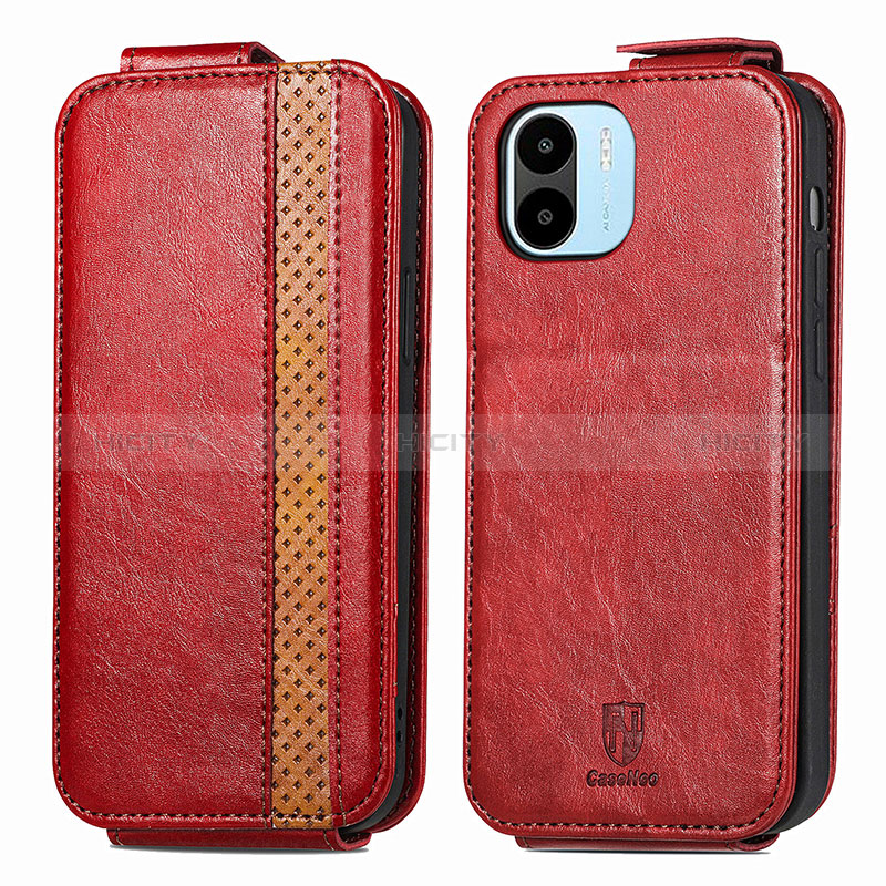 Custodia In Pelle Flip per Xiaomi Poco C50 Rosso