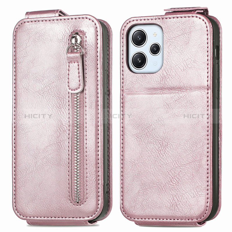 Custodia In Pelle Flip per Xiaomi Redmi 12 4G Oro Rosa