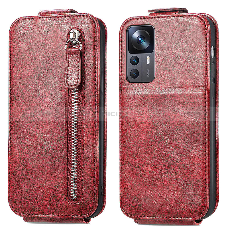 Custodia In Pelle Flip per Xiaomi Redmi K50 Ultra 5G Rosso