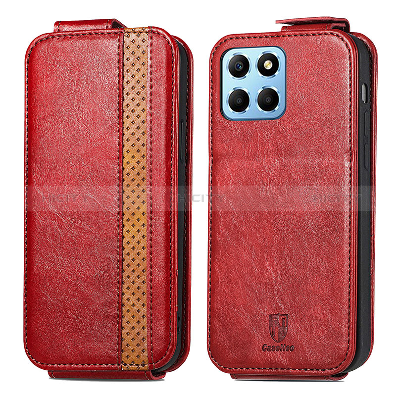 Custodia In Pelle Flip S01D per Huawei Honor 70 Lite 5G Rosso