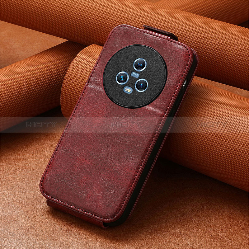 Custodia In Pelle Flip S01D per Huawei Honor Magic5 5G Rosso