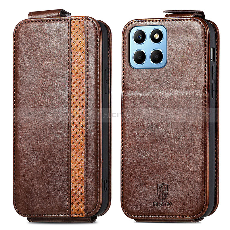 Custodia In Pelle Flip S01D per Huawei Honor X6 Marrone