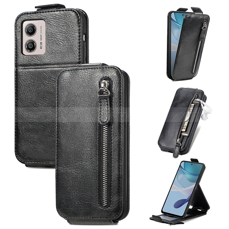 Custodia In Pelle Flip S01D per Motorola Moto G53y 5G