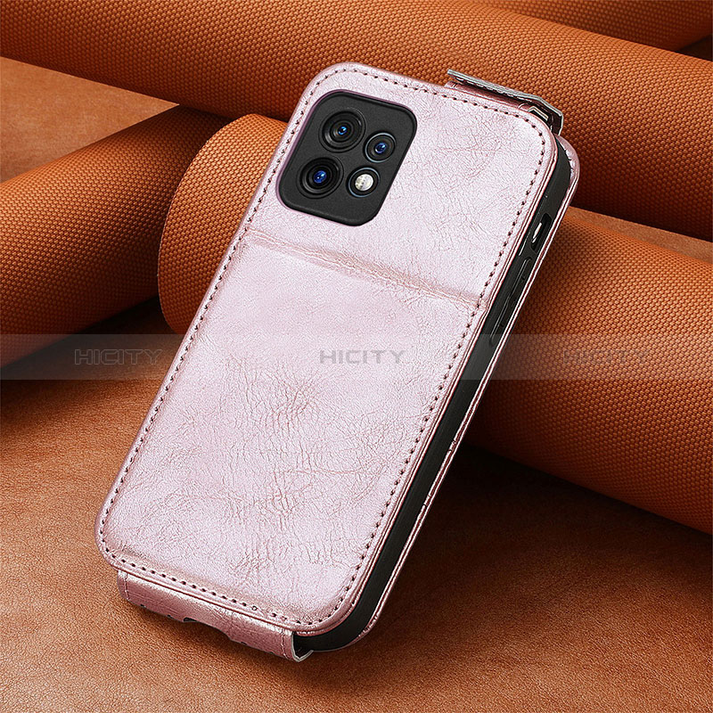 Custodia In Pelle Flip S01D per Motorola Moto X40 5G Oro Rosa