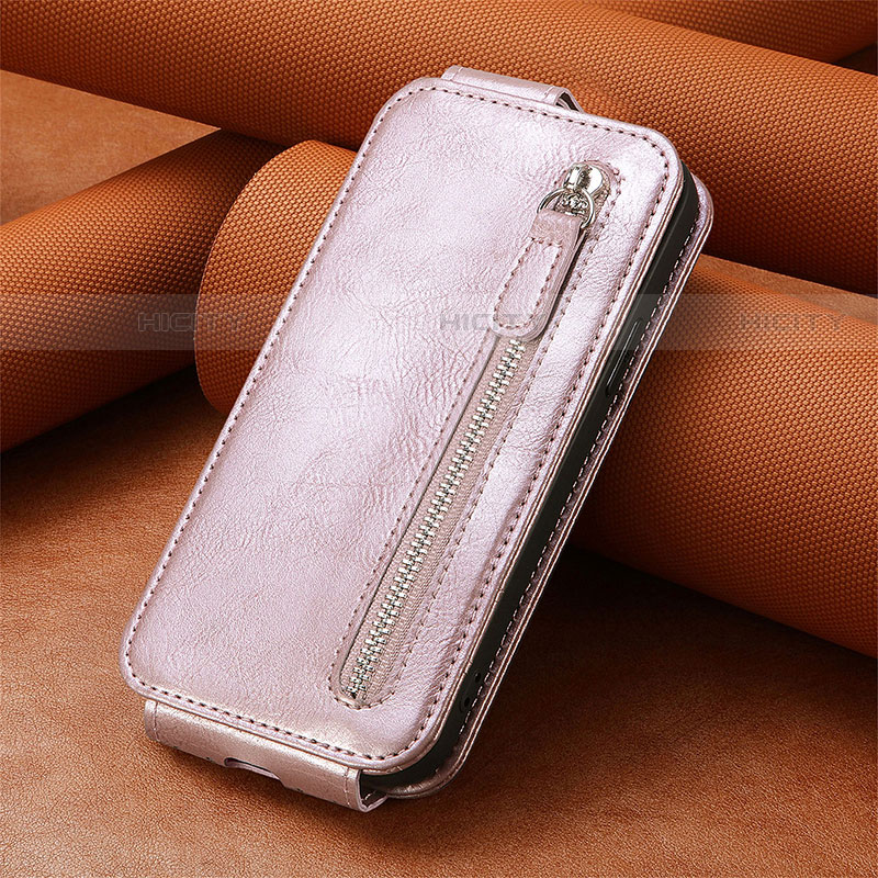 Custodia In Pelle Flip S01D per Samsung Galaxy S21 Ultra 5G Oro Rosa