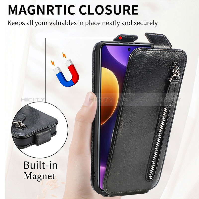 Custodia In Pelle Flip S01D per Xiaomi Poco F5 5G