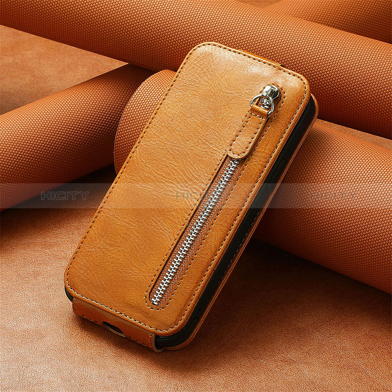 Custodia In Pelle Flip S01D per Xiaomi Redmi K50 Ultra 5G Marrone