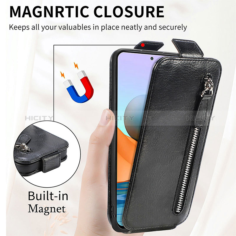 Custodia In Pelle Flip S01D per Xiaomi Redmi Note 10 Pro 4G