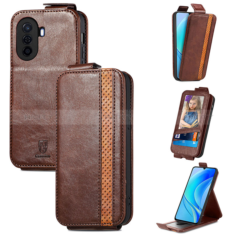 Custodia In Pelle Flip S02D per Huawei Enjoy 50