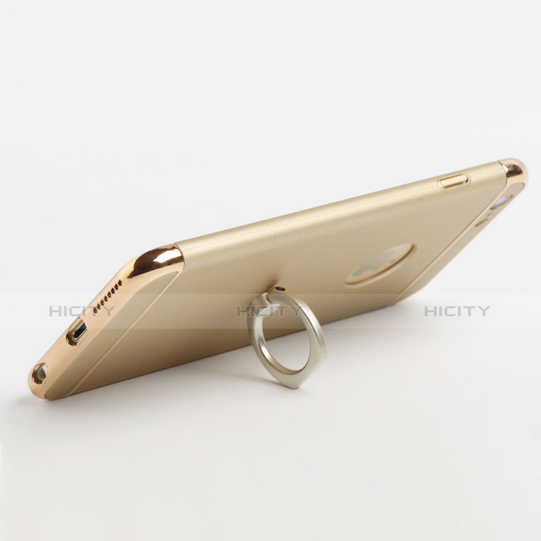 Custodia Lusso Alluminio con Anello Supporto per Apple iPhone 6 Plus Oro