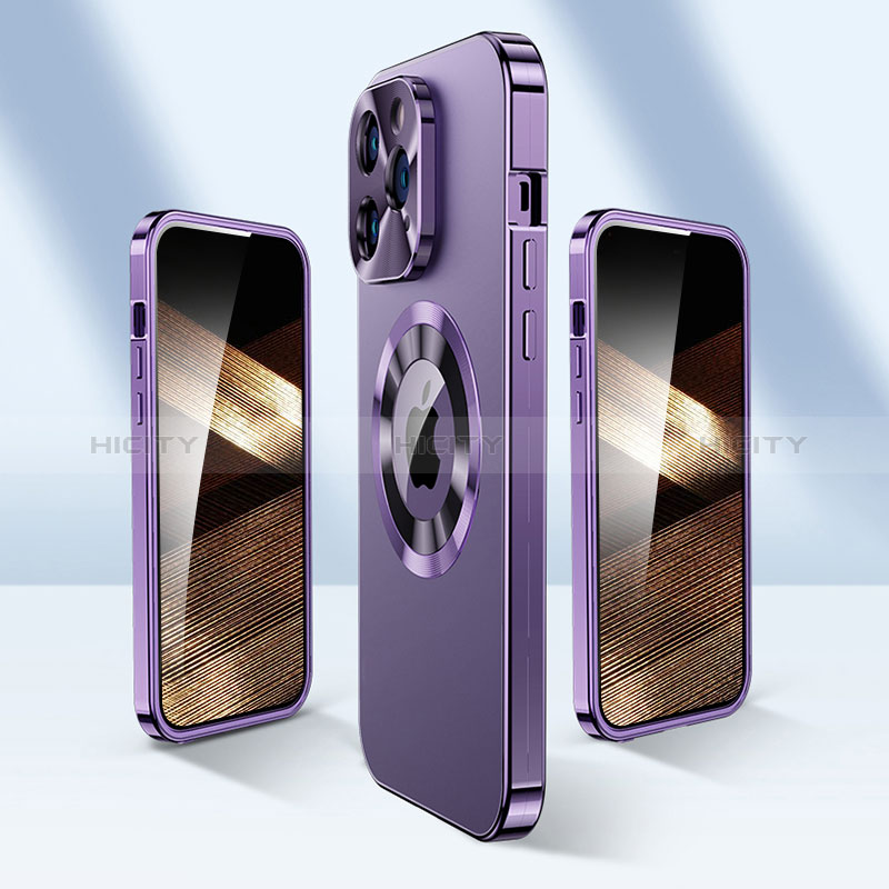 Custodia Lusso Alluminio Cover 360 Gradi con Mag-Safe Magnetic P01 per Apple iPhone 14 Pro Max