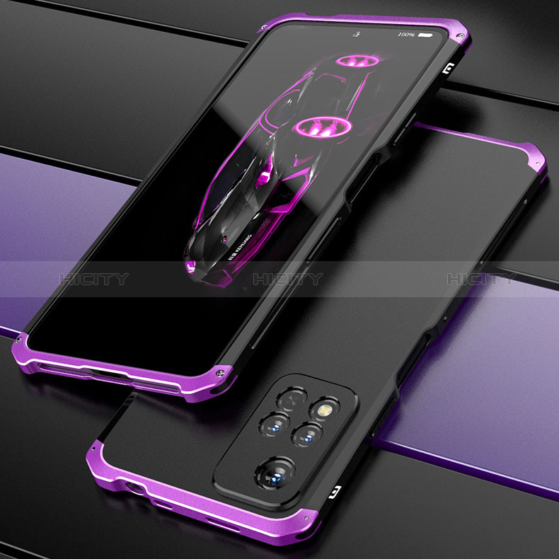 Custodia Lusso Alluminio Cover 360 Gradi P01 per Xiaomi Mi 11i 5G (2022) Viola