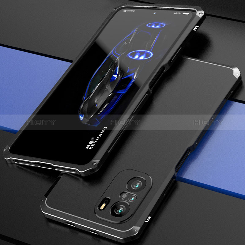 Custodia Lusso Alluminio Cover 360 Gradi P01 per Xiaomi Mi 11i 5G Nero