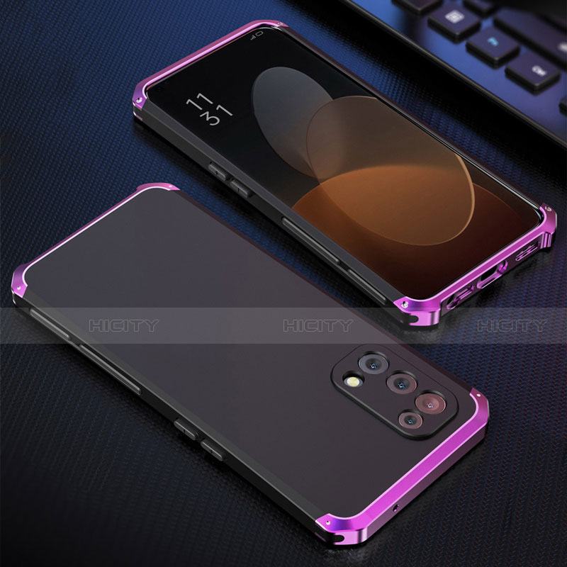 Custodia Lusso Alluminio Cover 360 Gradi per Oppo Find X3 Lite 5G