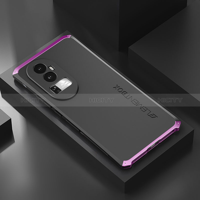 Custodia Lusso Alluminio Cover 360 Gradi per Oppo Reno10 Pro+ Plus 5G