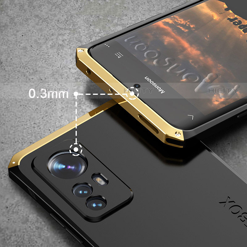 Custodia Lusso Alluminio Cover 360 Gradi per Xiaomi Mi 12 Pro 5G