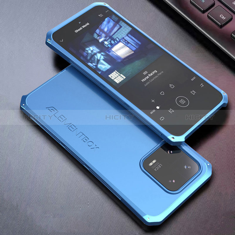 Custodia Lusso Alluminio Cover 360 Gradi per Xiaomi Mi 13 Pro 5G Blu