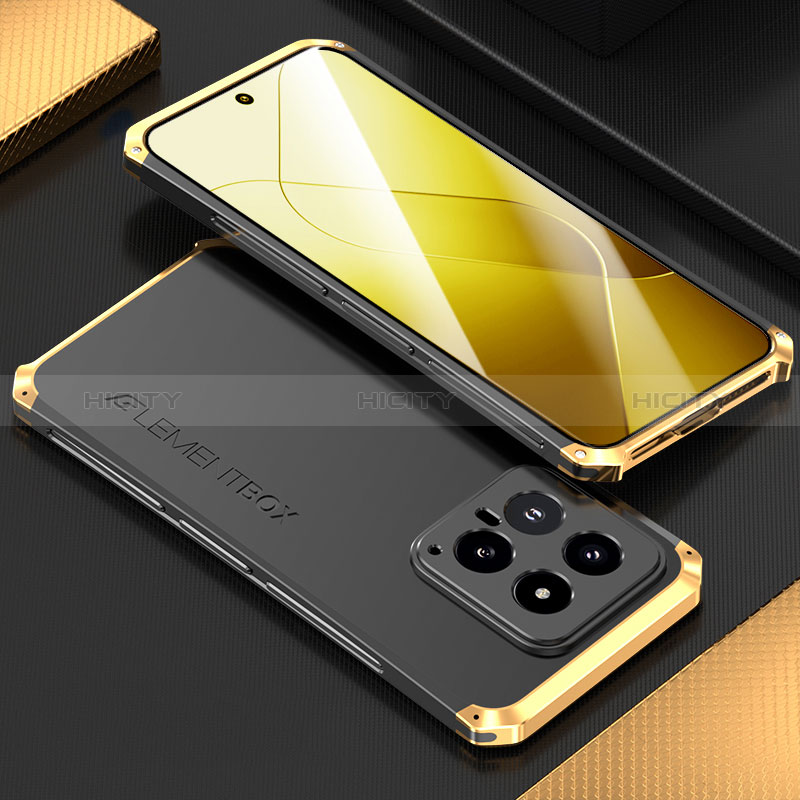 Custodia Lusso Alluminio Cover 360 Gradi per Xiaomi Mi 14 Pro 5G