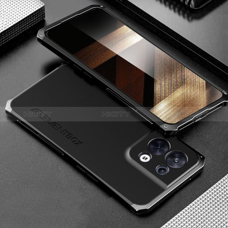 Custodia Lusso Alluminio Cover 360 Gradi per Xiaomi Redmi Note 13 5G Nero