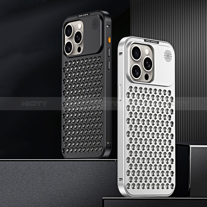 Custodia Lusso Alluminio Cover 360 Gradi QC3 per Apple iPhone 14 Pro