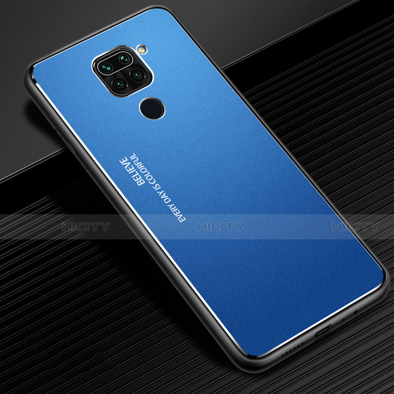 Custodia Lusso Alluminio Cover C01 per Xiaomi Redmi Note 9 Blu