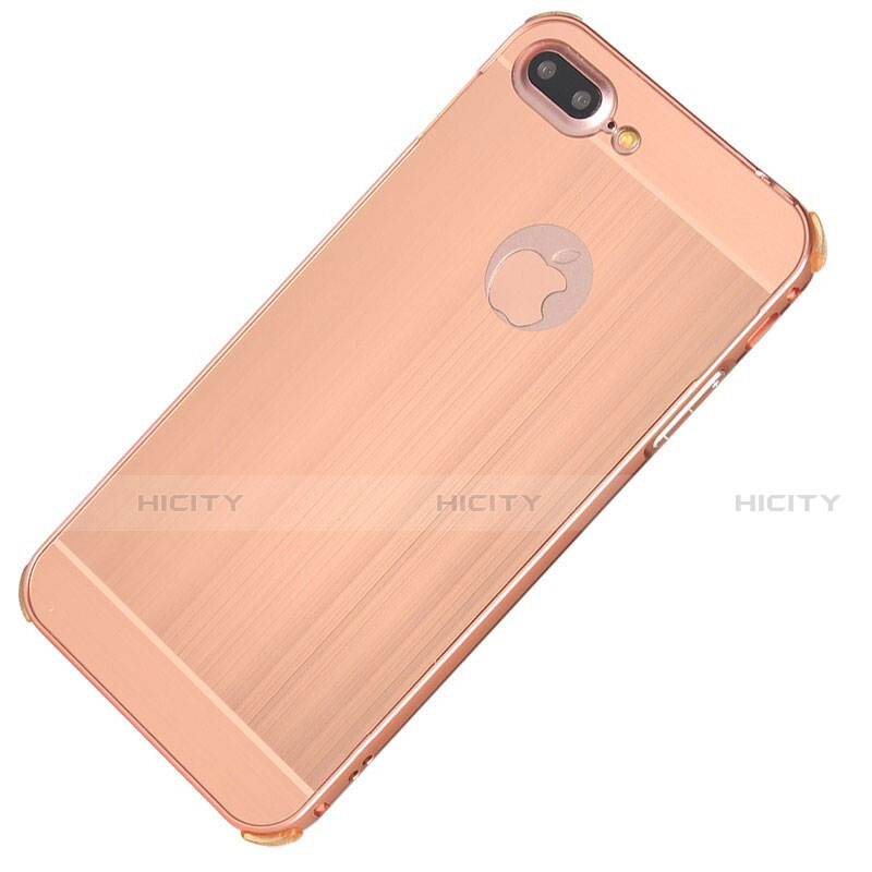 Custodia Lusso Alluminio Cover M01 per Apple iPhone 8 Plus Oro Rosa