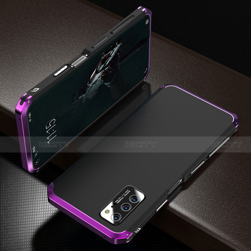 Custodia Lusso Alluminio Cover M01 per Huawei Honor V30 5G Viola