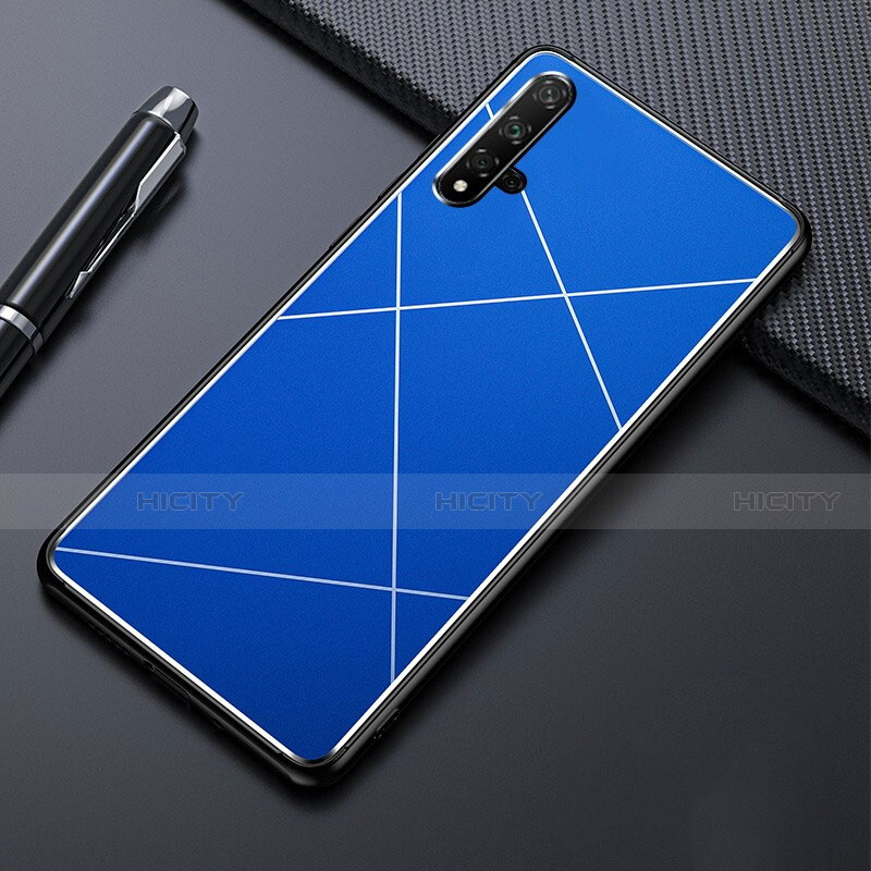 Custodia Lusso Alluminio Cover M01 per Huawei Nova 5 Blu