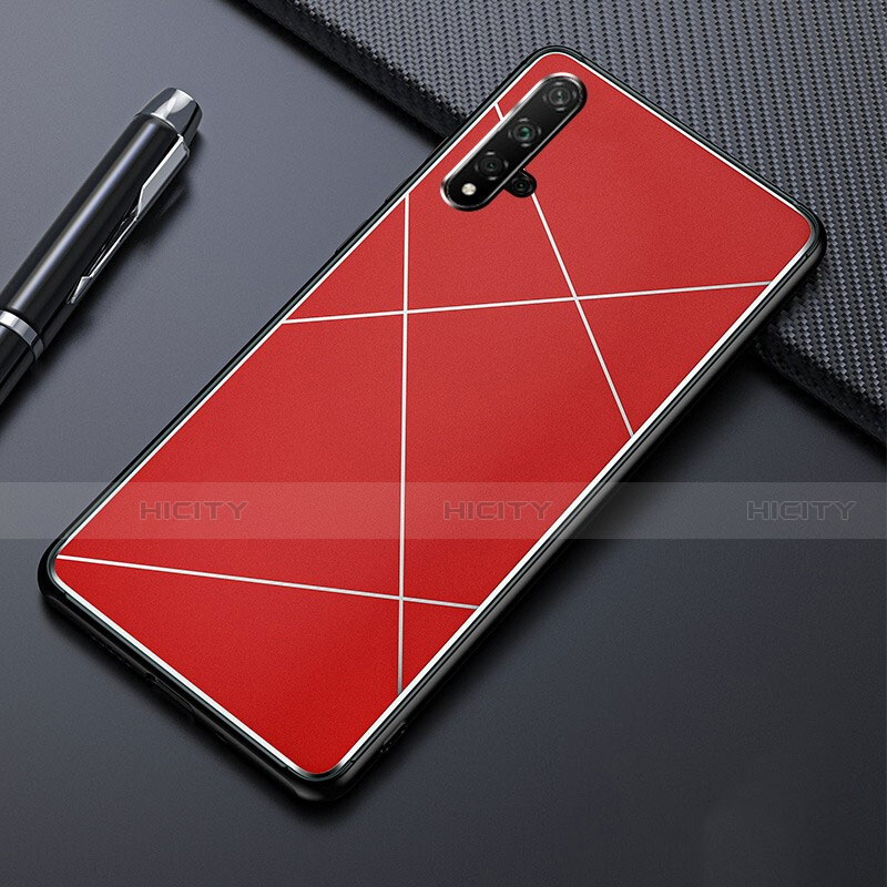 Custodia Lusso Alluminio Cover M01 per Huawei Nova 5 Pro Rosso