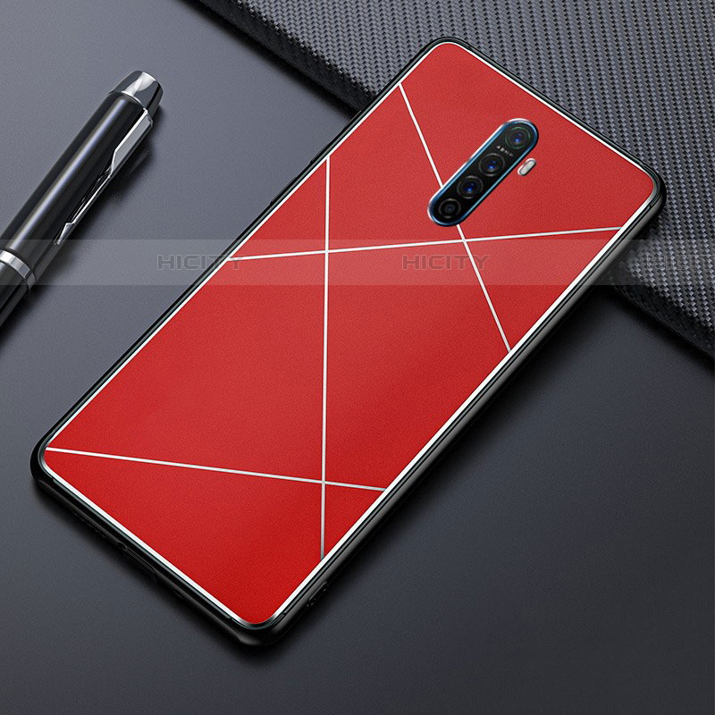 Custodia Lusso Alluminio Cover M01 per Oppo Reno Ace Rosso